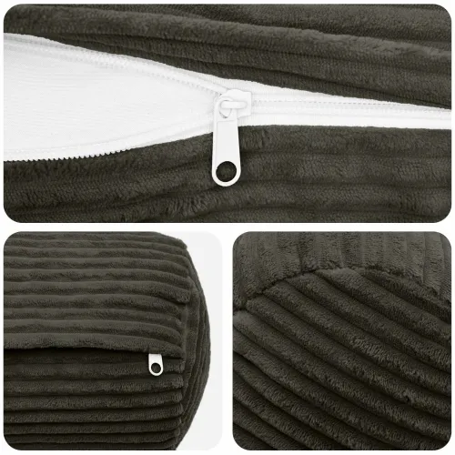 Presvlaka za jastuk 2 pcs HEERLEN Antracit Ø 15 x 40 cm Kord - Antracit Ø 15 x 40 cm 2 Cijena