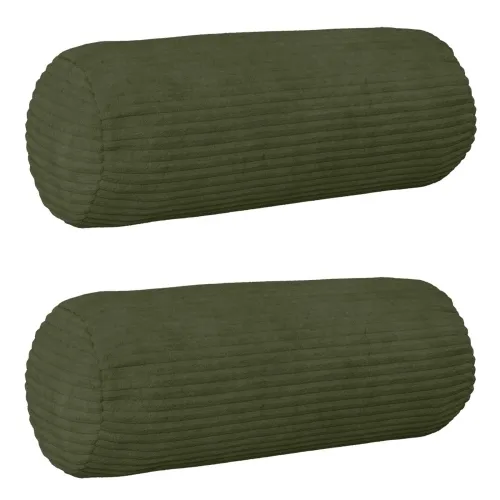 Presvlaka za jastuk 2 pcs HEERLEN Zelena Ø 15 x 40 cm Kord - Zelena Ø 15 x 40 cm 2 Cijena