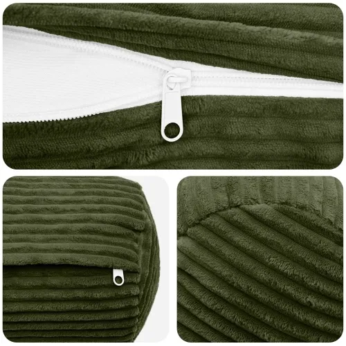 Presvlaka za jastuk 6 pcs HEERLEN Zelena Ø 15 x 40 cm Kord - Zelena Ø 15 x 40 cm 6 Cijena