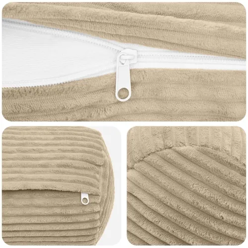 Presvlaka za jastuk 2 pcs HEERLEN Sivosmeđa Ø 15 x 40 cm Kord - Sivosmeđa Ø 15 x 40 cm 2 Cijena