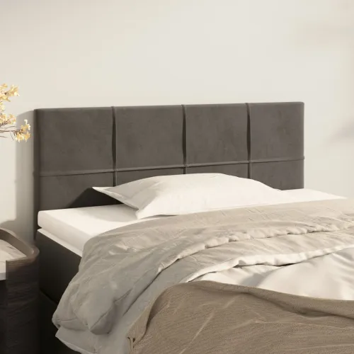 Uzglavlje tamnosivo 100x5x78/88 cm baršunasto - Tamno siva 100 cm Nisko - OUTLET - NEPREUZETO Cijena