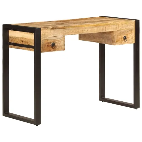 Radni stol s 2 ladice od masivnog drva manga 110 x 50 x 77 cm - 110 x 50 x 77 cm masivno drvo manga Cijena