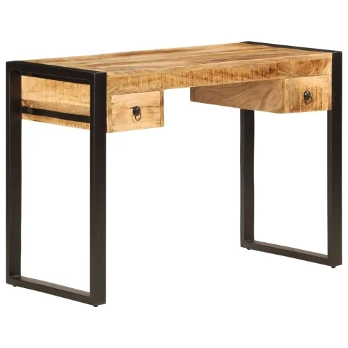 Radni stol s 2 ladice od masivnog drva manga 110 x 50 x 77 cm - 110 x 50 x 77 cm masivno drvo manga Cijena