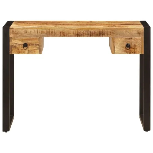 Radni stol s 2 ladice od masivnog drva manga 110 x 50 x 77 cm - 110 x 50 x 77 cm masivno drvo manga Cijena