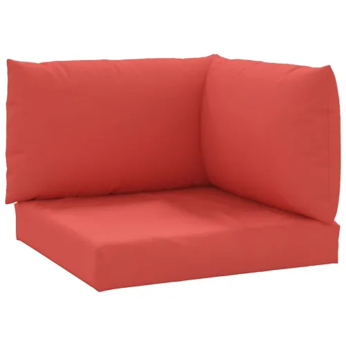 Jastuci za sofu od paleta | SET od 3 kom | crveni | od tkanine - OUTLET - NEPREUZETO Cijena
