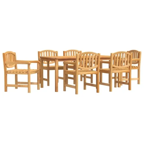 Vrtna garnitura - 7-dijelni vrtni blagovaonski set od masivne tikovine - Dužina stola 180 cm 6 x stolica + stol Cijena