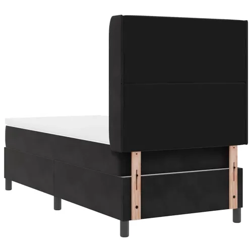 Box spring krevet s madracem Crna 90 x 200 cm Baršun - Crna 90 x 200 cm Kristal s dugmadima Cijena