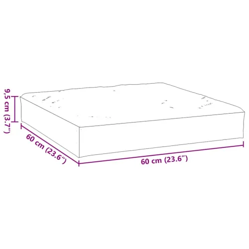 Jastuk za palete crveni 60x60x9,5 cm od tkanine Oxford - OUTLET - ZADNJI KOMAD Cijena