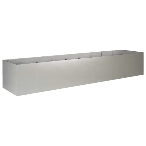 Vrtna saksija Srebrna 360 x 80 x 60 cm Nehrđajući čelik - Nehrđajući čelik 360 x 80 x 60 cm Cijena