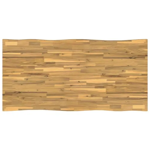 Stol za blagovanje s prirodnim rubom 160 x 80 x 75 cm Bijela - Bijela i crna 160 x 80 x 75 cm Živi rub Cijena