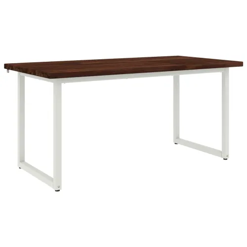 Kvadratni blagovaonski stol 160 x 70 x 75 cm Tamno smeđa - tamno smeđe i bijele boje 160 x 70 x 75 cm Četvrtasto Cijena