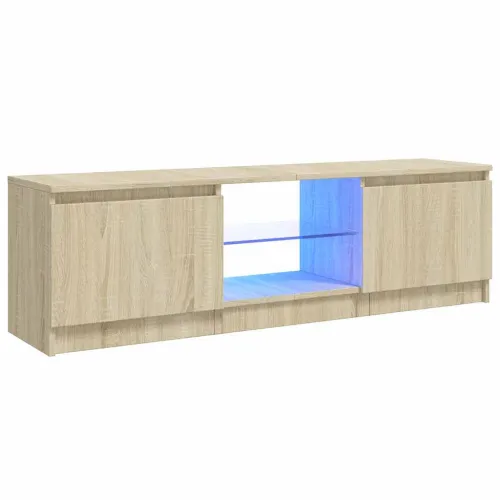 TV ormarić s LED svjetlima boja hrasta sonome 120x30x36 cm - OUTLET - NEPREUZETO Cijena