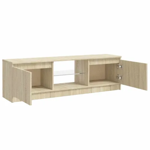 TV ormarić s LED svjetlima boja hrasta sonome 120x30x36 cm - OUTLET - NEPREUZETO Cijena