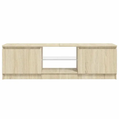 TV ormarić s LED svjetlima boja hrasta sonome 120x30x36 cm - OUTLET - NEPREUZETO Cijena