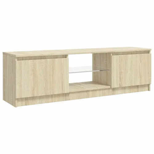 TV ormarić s LED svjetlima boja hrasta sonome 120x30x36 cm - OUTLET - NEPREUZETO Cijena