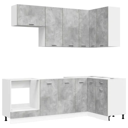 Kuhinjska jedinica LYON 8 kom. Betonska siva Konstruirano drvo - Betonska siva 80 cm Cijena
