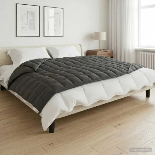 Težak pokrivač Antracit 122 x 183 cm 5 kg 100% Pamuk 205T - Antracit 122 x 183 cm 5 kg Cijena