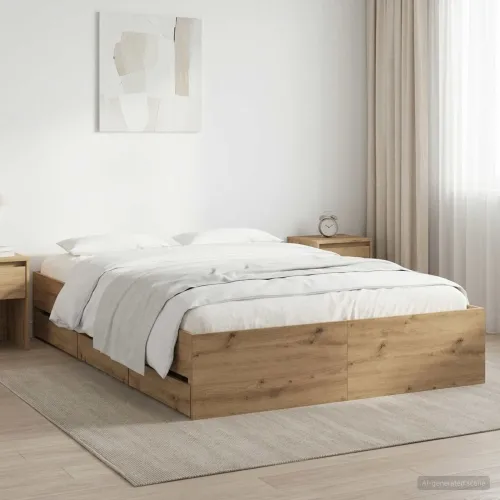 Okvir kreveta s pohranom Hrast artisan 140 x 190 cm - Hrast artisan 140 x 190 cm Cijena