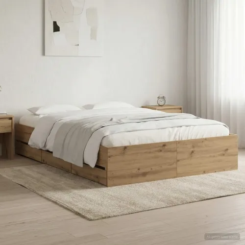 Okvir kreveta s pohranom Hrast artisan 135 x 190 cm - Hrast artisan 135 x 190 cm Cijena