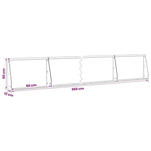 Zid za zadržavanje 6 kom. 60 x 12 x 50 cm Čelik Antracit - Antracit 60 x 12 x 50 cm 6 Cijena