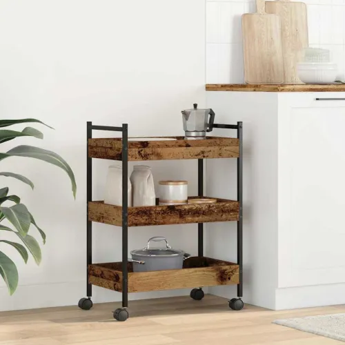 Kuhinjska kolica - drvo - 50 x 30 x 70 cm - OUTLET - NEPREUZETO Cijena