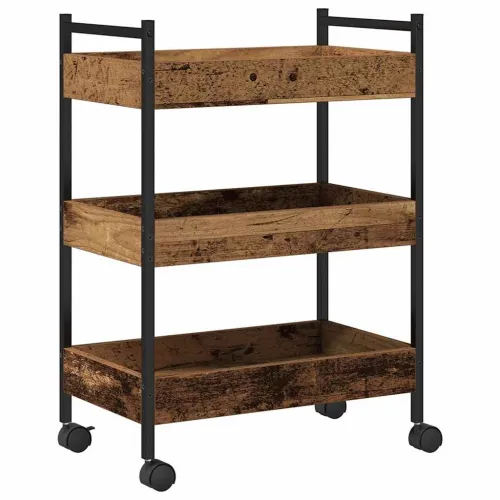 Kuhinjska kolica - drvo - 50 x 30 x 70 cm - OUTLET - NEPREUZETO Cijena