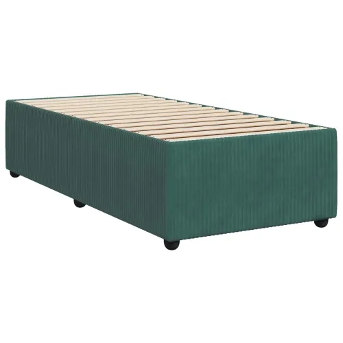 Boxspring krevet s madracem Tamnozelena 90 x 200 cm Baršun - Tamnozelena 90 x 200 cm Dizajn s rombovima Cijena