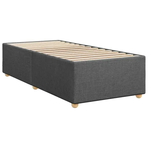 Boxspring krevet s madracem Tamnosiva 90 x 190 cm Tkanina - Tamnosiva 90 x 190 cm Prošiveno gumbima Cijena