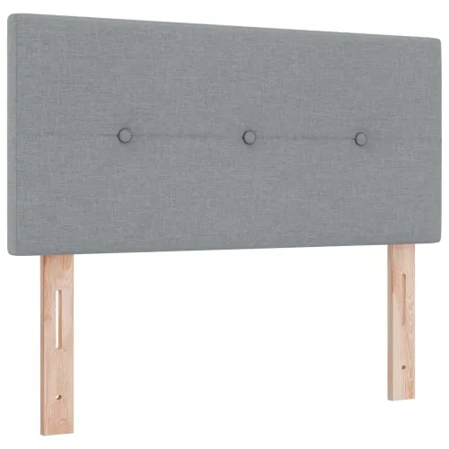 Boxspring krevet s madracem Svjetlosiva 90 x 200 cm Tkanina - Svjetlosiva 90 x 200 cm Prošiveno gumbima Cijena