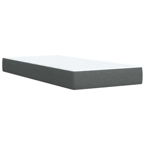 Boxspring krevet s madracem Tamnosiva 90 x 200 cm Tkanina - Tamnosiva 90 x 200 cm Prošiveno gumbima Cijena