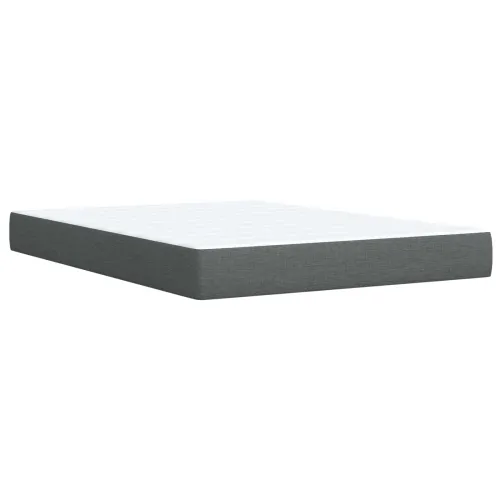Boxspring krevet s madracem Tamnosiva 140 x 190 cm Tkanina - Tamnosiva 140 x 190 cm Dizajn s rombovima Cijena