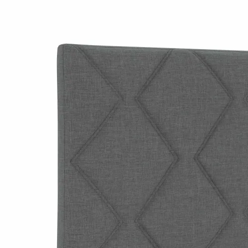 Boxspring krevet s madracem Tamnosiva 140 x 190 cm Tkanina - Tamnosiva 140 x 190 cm Dizajn s rombovima Cijena