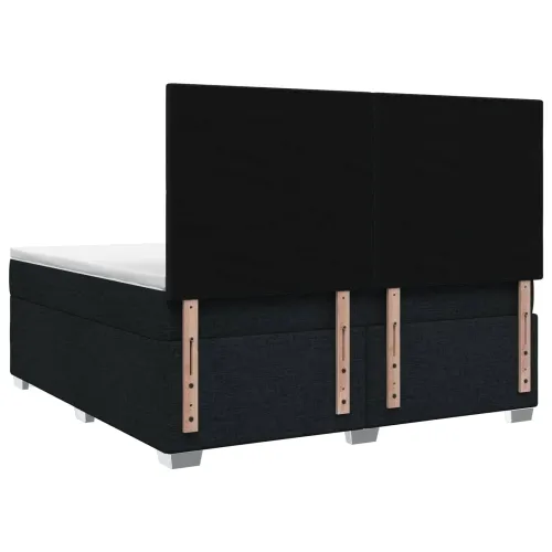 Boxspring krevet s madracem Crna 180 x 200 cm Tkanina - Crna 180 x 200 cm Dizajn s rombovima Cijena