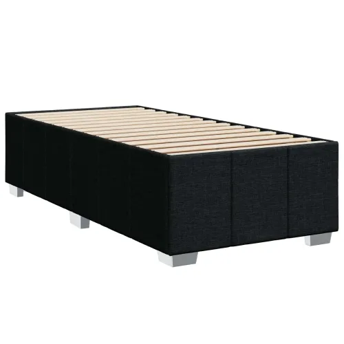 LED okvir za krevet s madracem Crna 90 x 200 cm Tkanina - Crna 90 x 200 cm Dizajn s rombovima Cijena