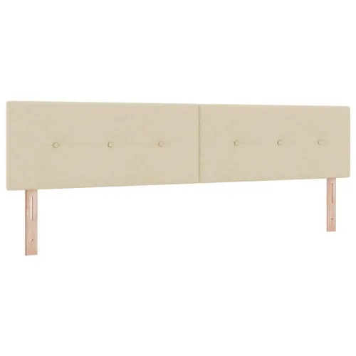 Krevet od pjene s madracem i LED-om Krem 200 x 200 cm Tkanina - Krem 200 x 200 cm Prošiveno gumbima Cijena