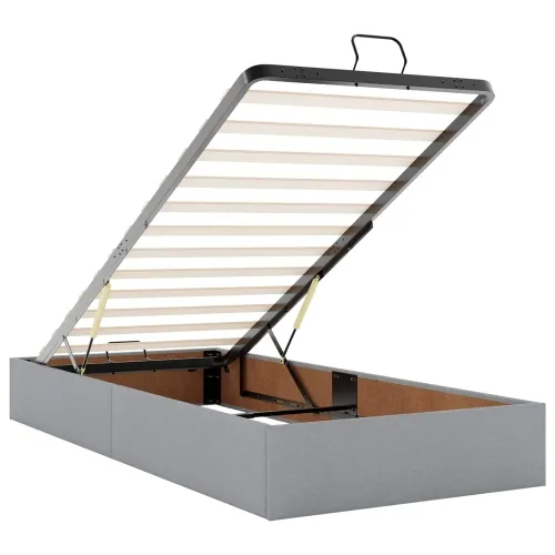 Krevet od pjene s madracem i LED-om Svjetlosiva 200 x 200 cm - Svjetlosiva 200 x 200 cm Prošiveno gumbima Cijena