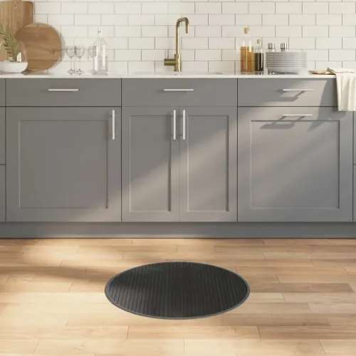 Okrugli tepih sivi 60 cm bambus - Siva 60 cm Cijena