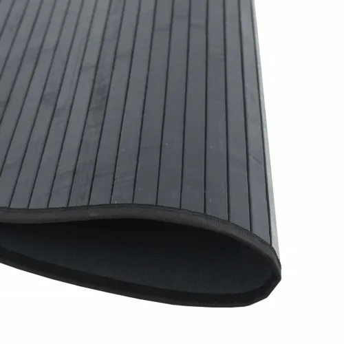 Okrugli tepih crni 80 cm bambus - Crna 80 cm Cijena
