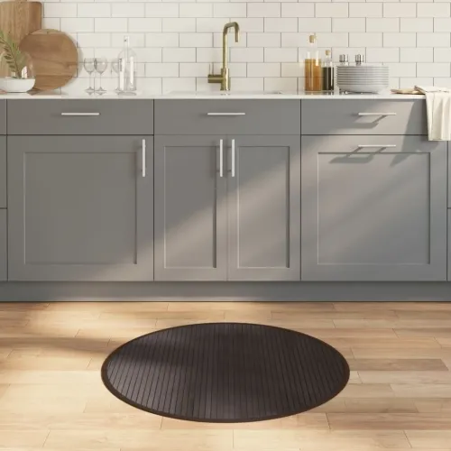 Okrugli tepih tamnosmeđi 80 cm bambus - Tamno smeđa 80 cm Cijena