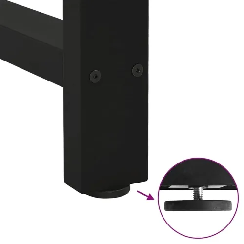 Noge za barski stol Crne 2 kom 60 x (110-111) cm Čelične - Crna 60 x (110-111) cm Cijena