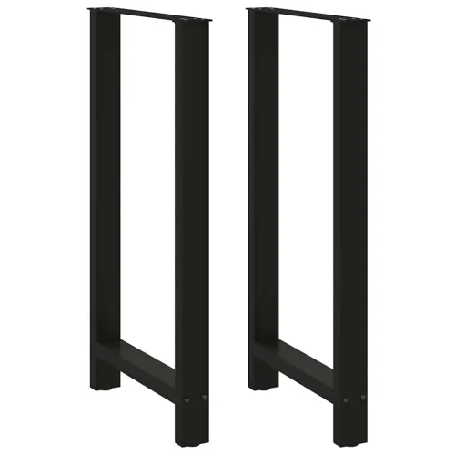 Noge za barski stol Crne 2 kom 60 x (110-111) cm Čelične - Crna 60 x (110-111) cm Cijena