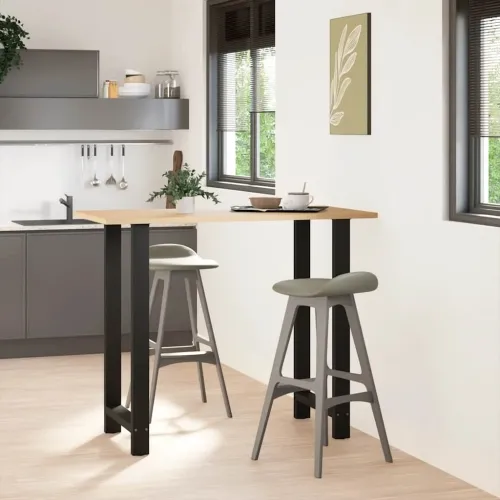 Noge za barski stol Crne 2 kom 60 x (110-111) cm Čelične - Crna 60 x (110-111) cm Cijena