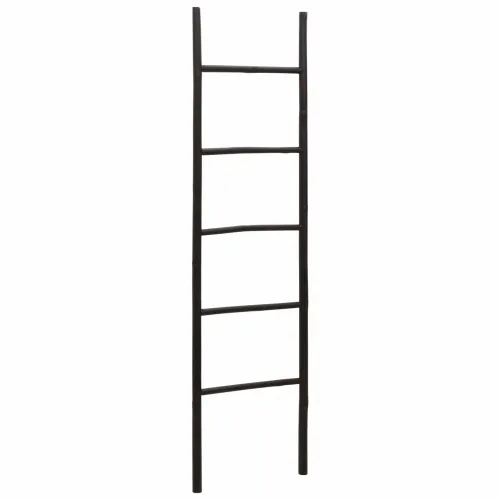Ljestva za deke Crna 50 x 190 cm Bambus - 190 cm Crna Cijena