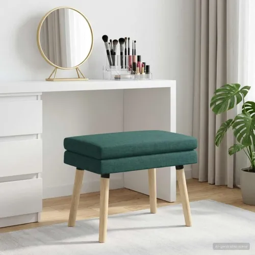 Klupa s dvostrukim slojem Tamnozelena 60 x 40 x 46 cm Tkanina - Tamnozelena 60 x 40 x 46 cm Cijena