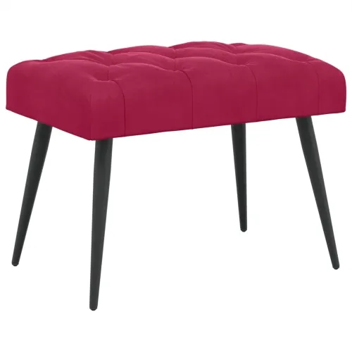 Klupa s gumbastim tkanjem Vinska crvena 60 x 40 x 45 cm Baršun - boja crnog vina 60 x 40 x 45 cm Cijena