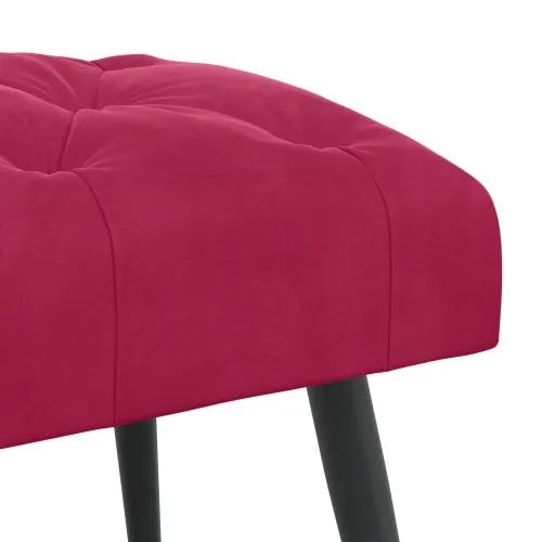 Klupa s gumbastim tkanjem Vinska crvena 60 x 40 x 45 cm Baršun - boja crnog vina 60 x 40 x 45 cm Cijena