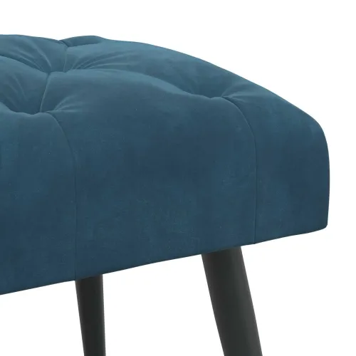 Klupa s gumbastim tkanjem Plava 60 x 40 x 45 cm Baršun - Plava 60 x 40 x 45 cm Cijena