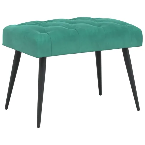 Klupa s gumbastim tkanjem Tirkizna 60 x 40 x 45 cm Baršun - Tirkizna 60 x 40 x 45 cm Cijena