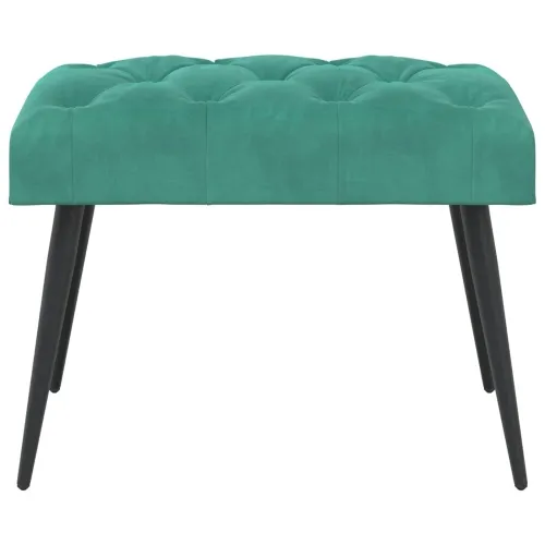 Klupa s gumbastim tkanjem Tirkizna 60 x 40 x 45 cm Baršun - Tirkizna 60 x 40 x 45 cm Cijena
