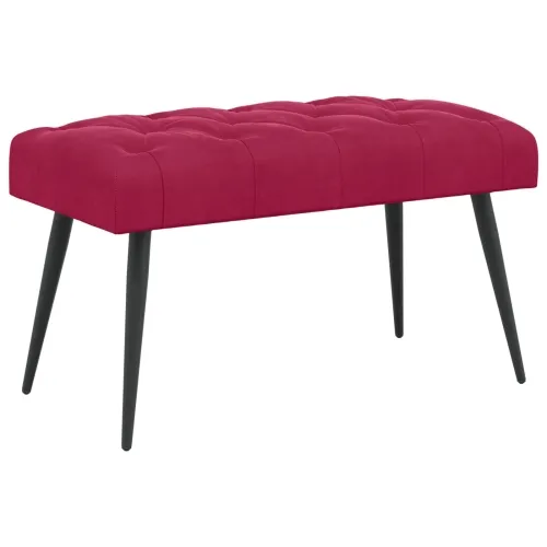 Klupa s gumbastim tkanjem Vinska crvena 80 x 40 x 46 cm Baršun - boja crnog vina 80 x 40 x 46 cm Cijena